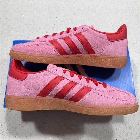 adidas Spezial Men's Pink and Red Suede Sneakers - Picture 3 of 6